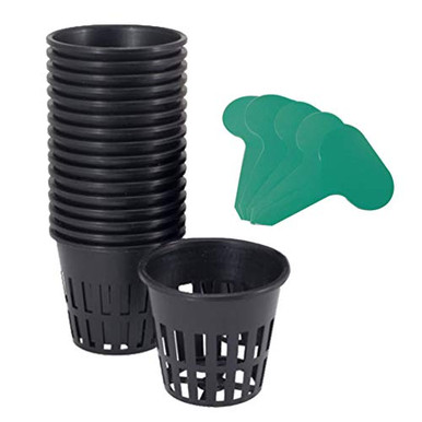 GROWNEER 12 Packs 3 Inch Garden Slotted Mesh Net Cups, Heavy Duty Net ...