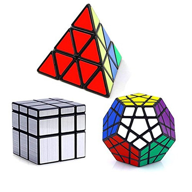 Vdealen Speed Cube Set Pyramid Cube Dodecahedron Cube Silver Mirror ...