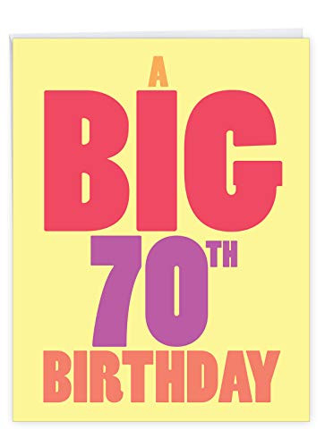 NobleWorks Big 70 - Milestone Birthday Card with Envelope Letterhead 8 ...