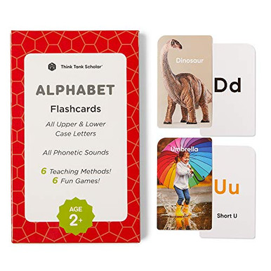 Think Tank Scholar Alphabet Flash Cards ABCs Preschool - All Upper ...