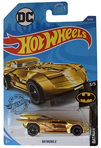 Hot Wheels Batmobile 9/250 - Gold 1:64 Scale Die-Cast Car, Limited Edition