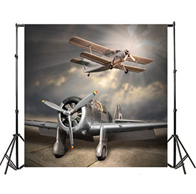 Yeele 10x10ft Aircraft Biplane Photo Backdrop Vinyl Airplane Wing - View #13