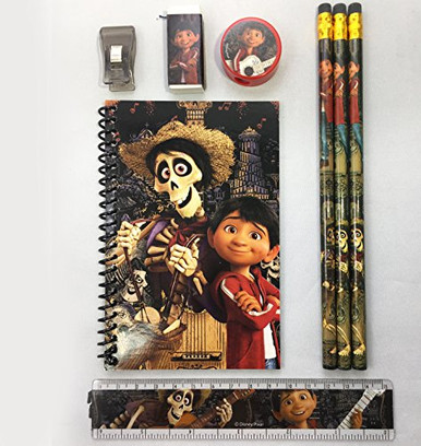 Disney Coco Miguel Ernesto Stationary Pencil Eraser Ruler School Supply ...