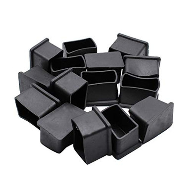 Pvc Rectangular End Cap Yoohey 16PCS Black Rectangle End Caps PVC Square Rectangle Furniture ...
