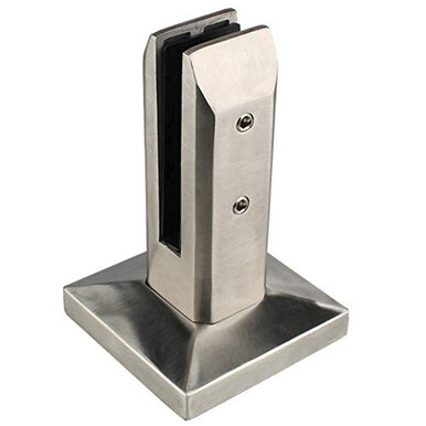 LukLoy 1 Piece 304 Stainless Steel Square Glass Spigots Pool Fence