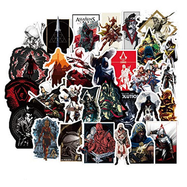 50PCS Assassin s Cree Stickers for Laptop and Computer Anime Cartoon ...