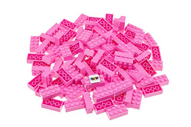 Strictly Briks Classic Bricks 96 Piece 2x4 Pink Building Brick Creative ...