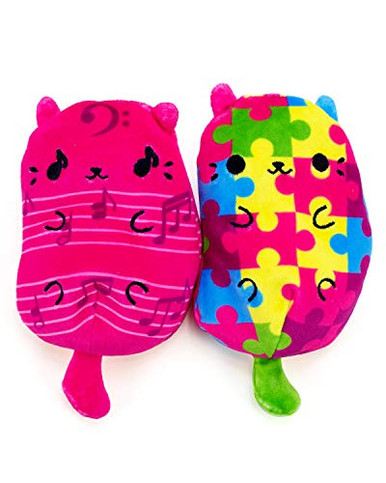 Cats vs Pickles Plushies 2-Pack Mew-sical Meow and Puzzle Cat ...