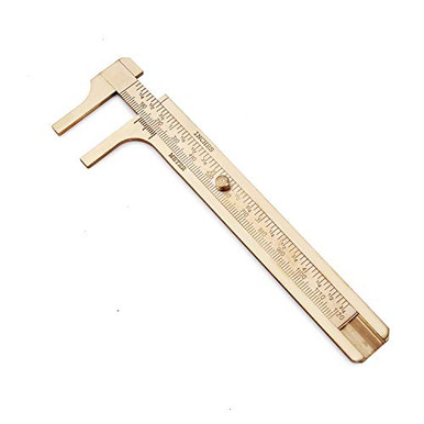 Mini Brass Sliding Pocket Caliper Metal Double Scale For Measuring