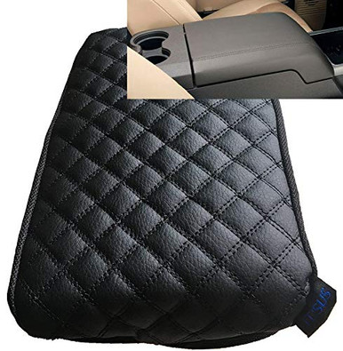 Black Center Console Lid Armrest Cover Replace for Ford F150 F250