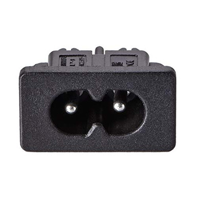uxcell C8 Panel Mount Plug Adapter, 250V AC 2.5A 2 Pins IEC Inlet ...