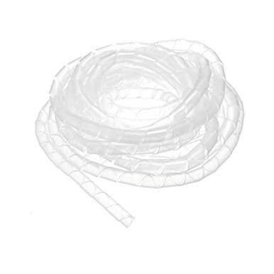 Uxcell 7m (22.9ft) Clear 4mm Spiral Cable Wrap – Flexible Wire Organizer