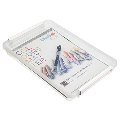BTSKY A4 Plus Clear Transparent PP Plastic Stackable Storage Box Desk ...