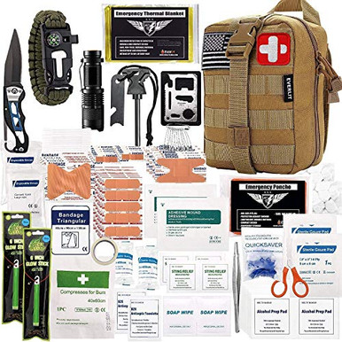 EVERLIT 250 Pieces Survival First Aid Kit IFAK Molle System Compatible ...