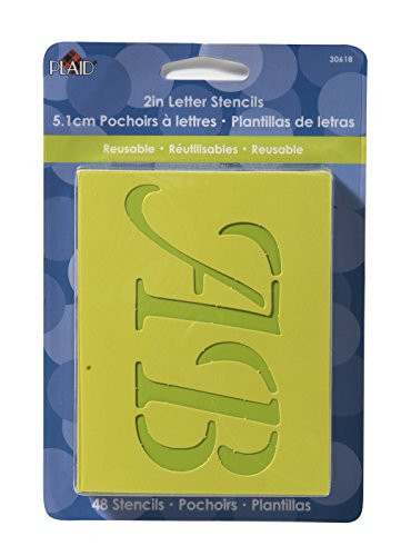 FolkArt Script Monogram Stencils - 26-Pack Paper Stencils For Crafting & Home Decor