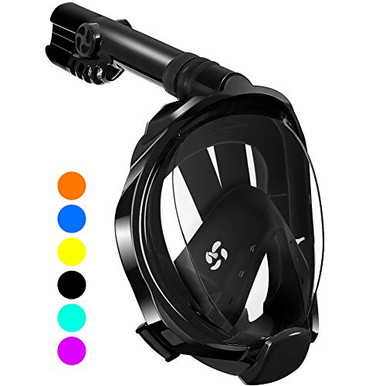 WSTOO Full Face Snorkel Mask Designed for Surface Snorkeling 180 Degree ...