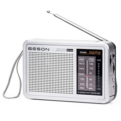 Portable AM/FM 2-Band Radio Receiver, Geson Desk Radio AM/FM Telescopic ...