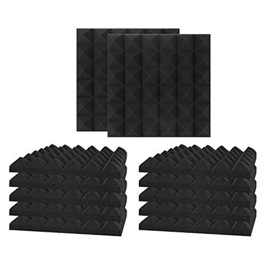 12 Pack Set Acoustic Foam Panels Studio Wedge Tiles 2 X 12 X 12 ...
