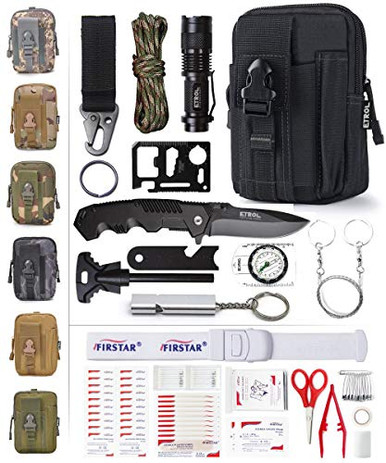 ETROL 22 in 1 Emergency Survival Kit First Aid Kit Upgraded Portable ...