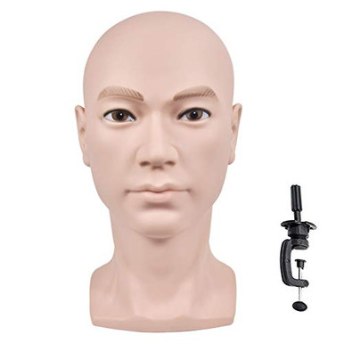 Male Training Head Bald Mannequin Head Manikin Doll Head for Wig Making ...