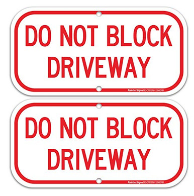 2 Pack Do Not Block Driveway Sign No Parking Sign40 Rust Free Aluminum ...
