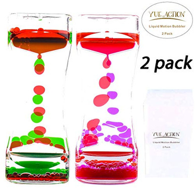 YUE ACTION Liquid Timer 2 Pack / Liquid Motion Bubbler Timer for ...