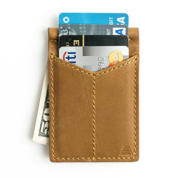 Andar Mens Leather Money Clip, Front Pocket Minimalist Card Holder RFID ...