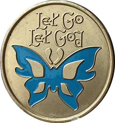 wendells Let Go Let God Blue Color Butterfly Serenity Prayer Recovery ...
