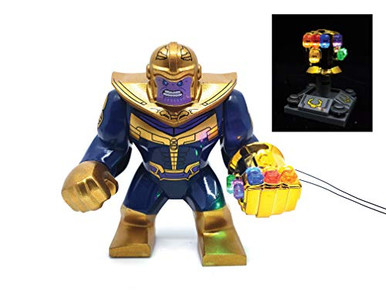 BlingBlingBrick - Thanos Minifigure with Handmade LED Chrome Infinity ...