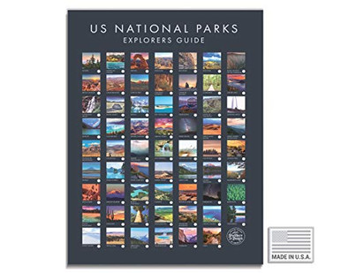 USA National Park Poster Interactive Travel Map With All 62 US National