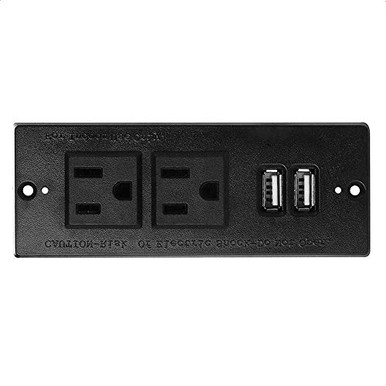 Table Recessed Power Strip, Black Desktop Outlets Power Strip with USB ...