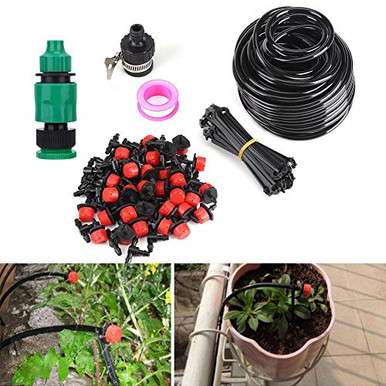 Yutiny Irrigation System Kit 25m Adjustable Automatic Micro Drip ...