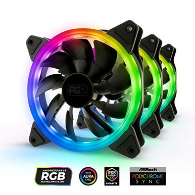 PGR Illuma FK101 120mm Addressable RGB Single Light Loop LED RGB PWM PC ...