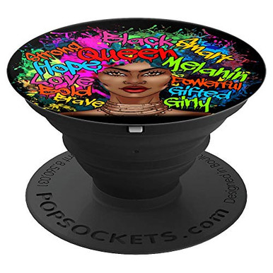 Aquarius Zodiac Gift Black Girl Magic Astrology Melanin PopSockets Grip And Stand For Phones And Tablets 2 thumbnail image