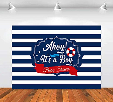 Nautical Theme Backdrop Photography for Baby Shower Boy Birthday Background Photo Props 7X5FT ...