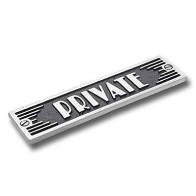 The Metal Foundry Private Metal Door Sign Art Deco Style Home D?r ...