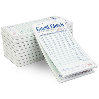 [10 Pads, 50 Sheets/Pad] Single Part Guest Checks Pad for Restaurants ...