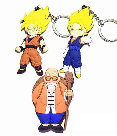 Dragon Ball Super Saiyan Goku Master Roshi Figure Keychains Dragon Ball ...