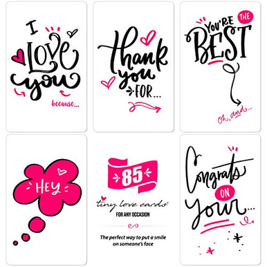 Tiny Love Cards Set of 85 Cute Assorted Mini Cards for ANY Occasion 5 ...