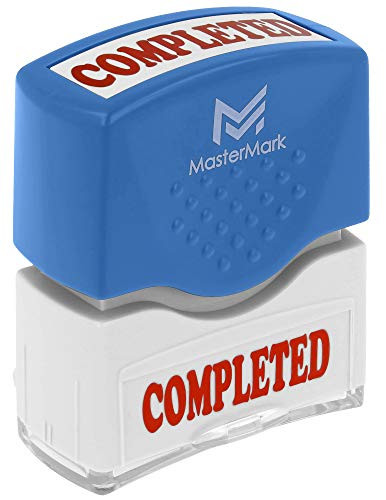 Completed Stamp MasterMark Premium Pre-Inked Office Stamp ...
