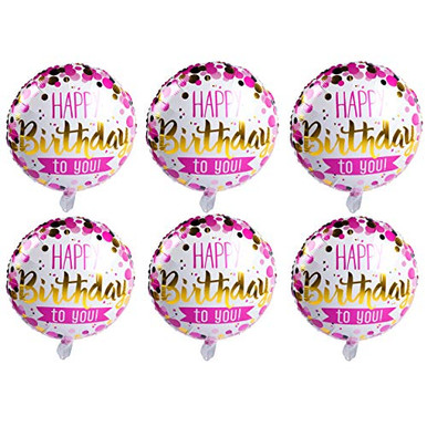 18 Inch Happy Birthday Foil Balloons Round Mylar Helium Balloon ...