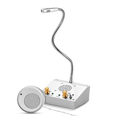 Window Intercom, Elikliv Dual-Way Aluminum Alloy Window Speaker System ...