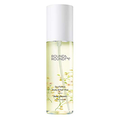 ROUND AROUND Dryflower Body Hair Mist 100ml Babys Breath Light Citrus ...
