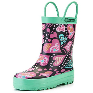 TIDEWE Rain Boots for Kids and Toddlers Children Natural Rubber Rain ...