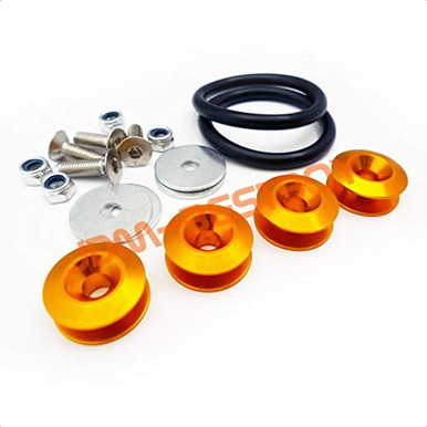 Gold JDM Quick Release Fasteners Car Bumpers Trunk Fender Hatch Lids Kit