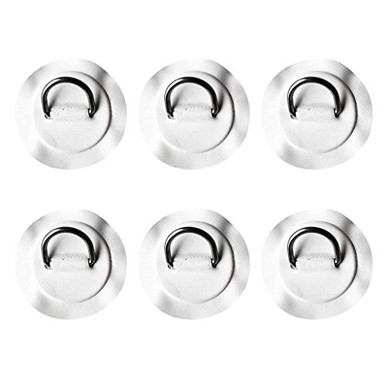 Yetaha 12PCS Stainless Steel D Rings Patch, Blue D-Ring PVC Patch