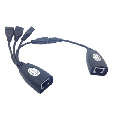 USB Keyboard Mouse Over RJ45 CAT5E CAT6 Cable Extension Extender 4 ...