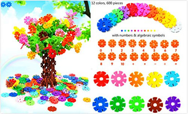 Snow Flakes Interlocking Plastic Building Disc Set STEM Toy Alternative ...