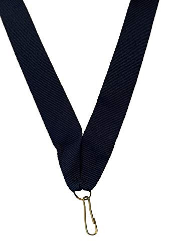 Navy Neck Ribbon Navy Blue Neck Ribbons for Medals with Snap Clips Flat Lanyard Award ...