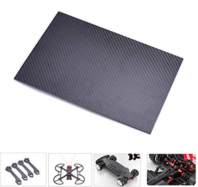 Carbon Fiber Plate Sheet 125mm X 75mm X 3MM Thickness Pure Carbon Fiber ...